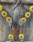 One Ear & Breastcollar -Yellow Daisy 