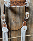 Whipstitch Headstall -Golden & Daisy 
