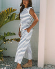 Stripe Top and Pants Set