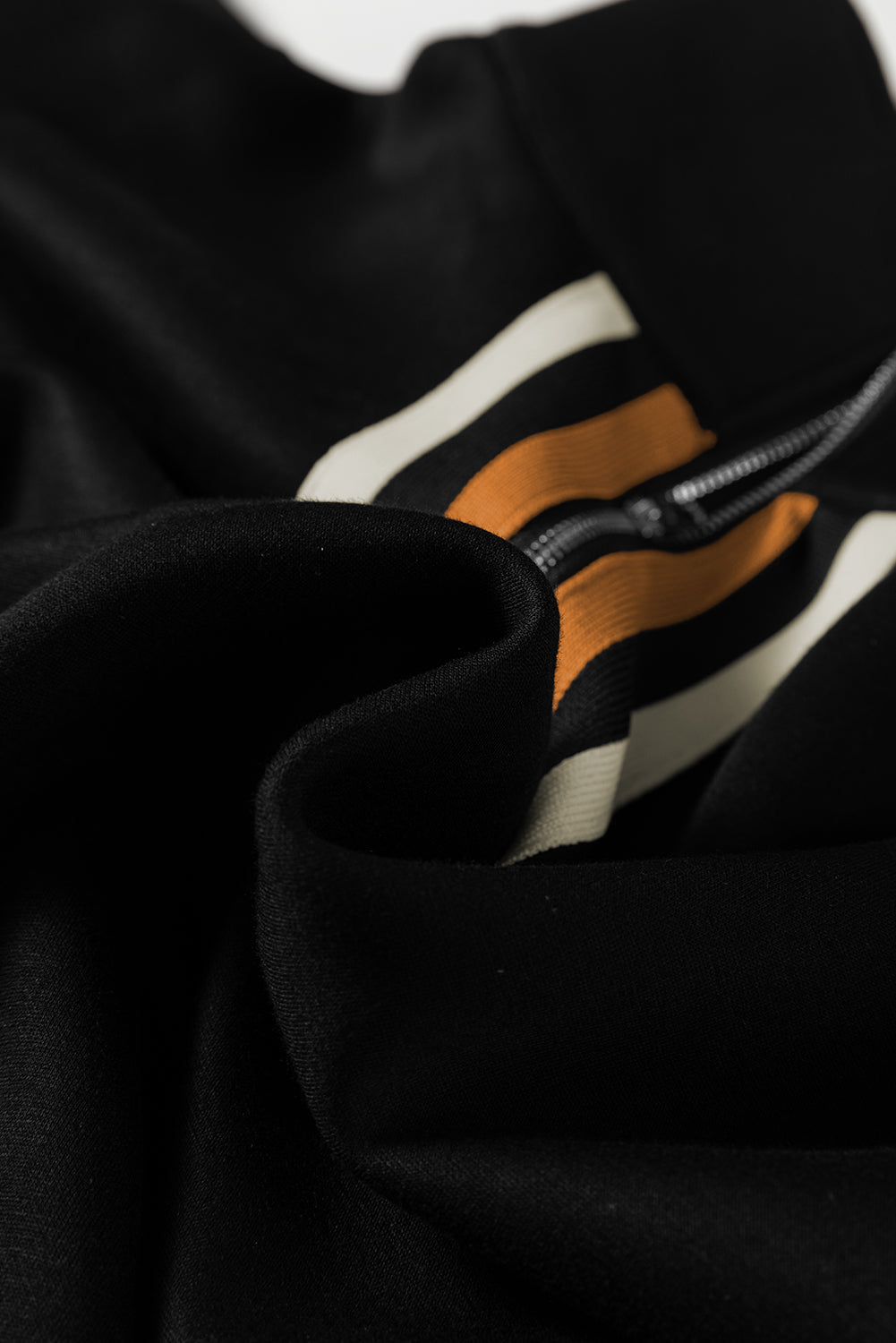 Stripe Patchwork Quarter-Zip Pullover and Pant Set