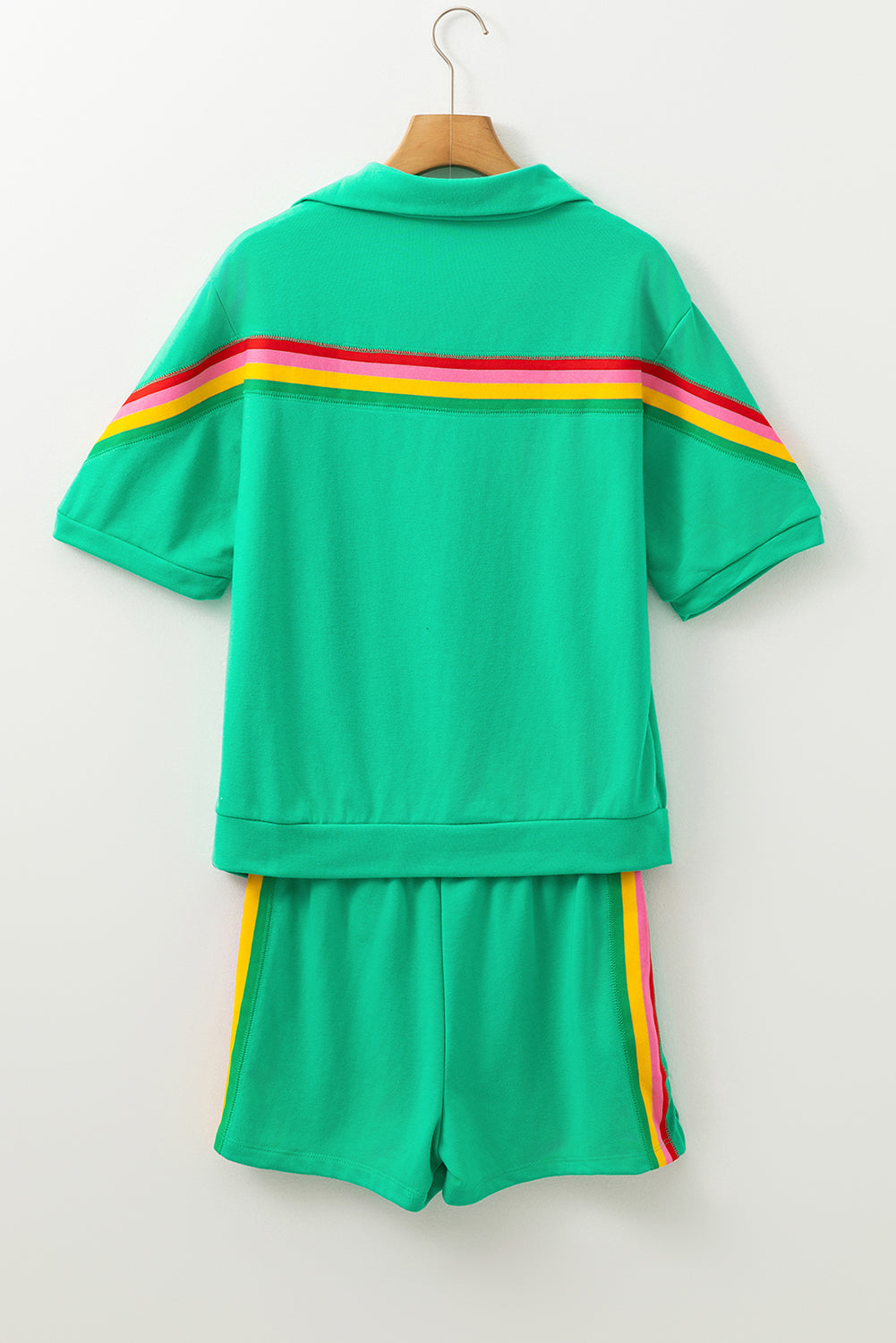 Colorblock Stripe Top and Shorts Set