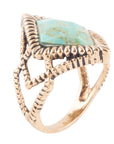 Diamond Days Blue Turquoise and Golden Ring