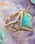 Diamond Days Blue Turquoise and Golden Ring