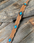 DC77 - Light Oil Southwest Dog Collar 12"-22" W204L
