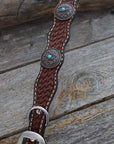 DC10 -Medium Oil Leather Dog Collar 10" to 22" W180S