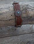 DC10 -Medium Oil Leather Dog Collar 10" to 22" W180S