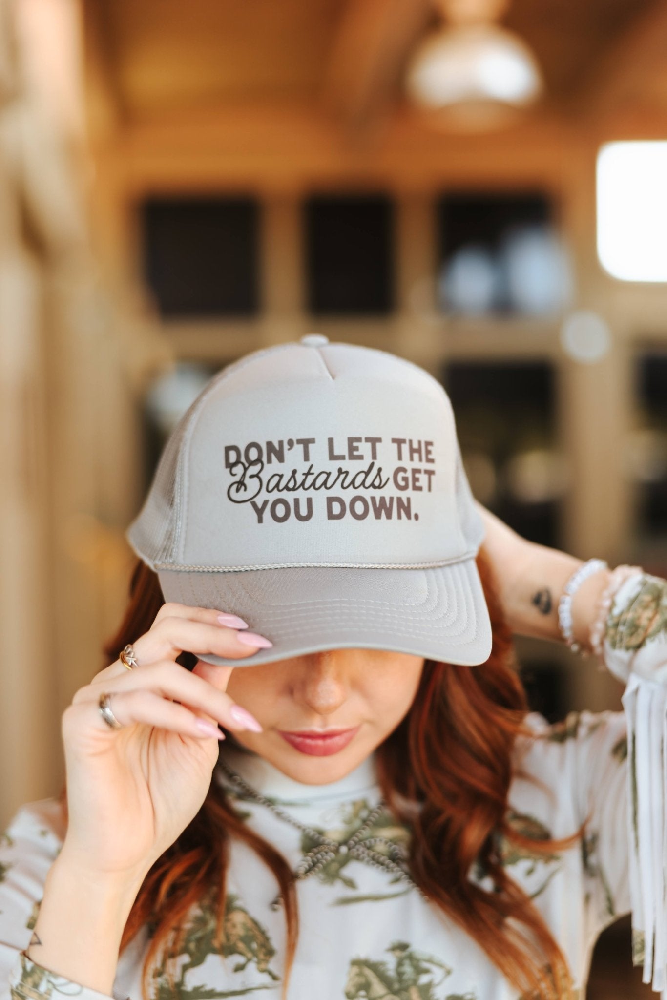 Don&#39;t Let Bastards Get You Down Trucker Hat