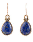Dreamy Drop Blue Lapis and Golden Earrings