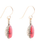 Dreamy Drop Red Howlite Earrings