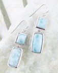 Drops of Blue Larimar Sterling Silver Earrings