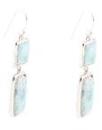 Drops of Blue Larimar Sterling Silver Earrings