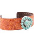 Durango Turquoise Leather Cuff Bracelet