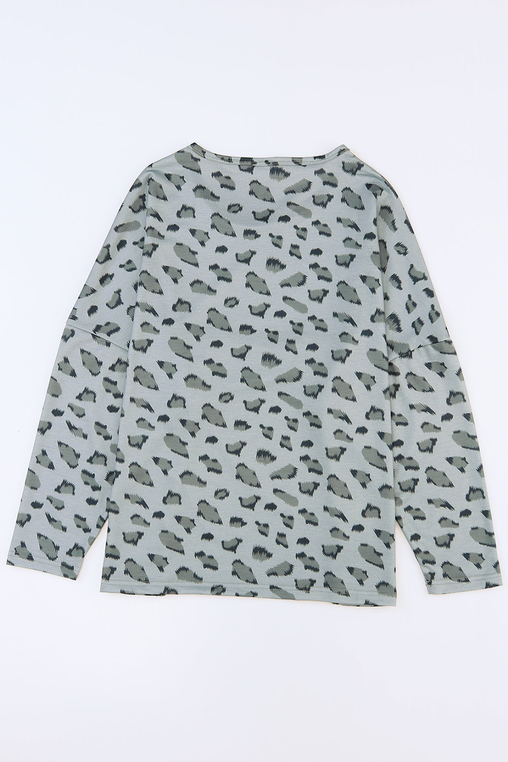 Evelyn Print Stitching Loose Long Sleeve Top