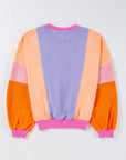 Orchid Petal Colorblock Patchwork Drop Shoulder Top