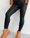 Black Crossover High Waist Pocketed Leggings