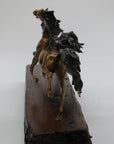 Limited Edition Two Galloping Horses Hand Painted Museum Quality Bronze Artwork