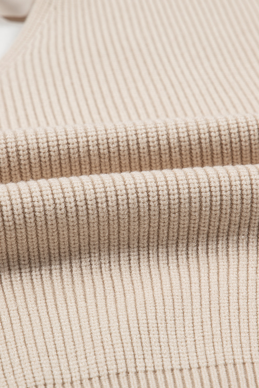 Bow Back  Lantern Sleeve V-Neck Sweater