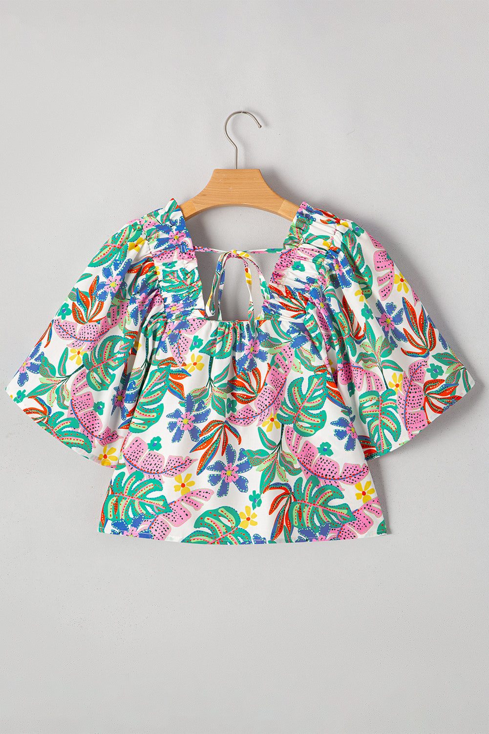 Marlowe Loose Fit Puff Sleeve Square Neck Blouse