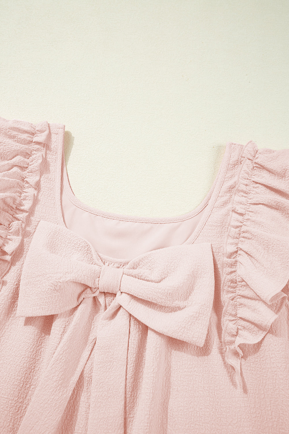 Bow Back Flutter Sleeve Mini Dress