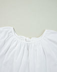 Bow Cutout Back 3/4 Sleeve Blouse