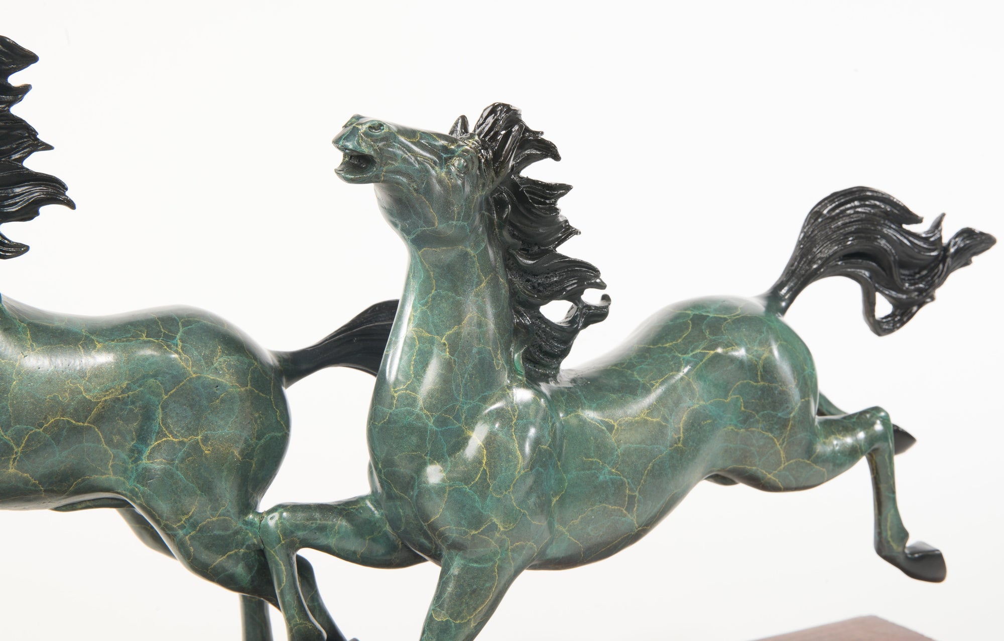 Arabian Horses Galloping Western Equestrian Art Bronze Limited Edtion Sculpture