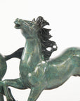 Arabian Horses Galloping Western Equestrian Art Bronze Limited Edtion Sculpture