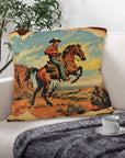 Vintage Cowboy Pillow Case Made in America