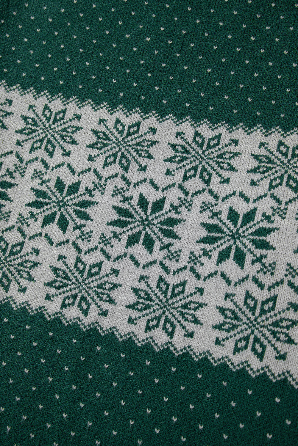 Plus Size Christmas Snowflake Crewneck Sweater