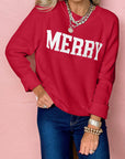MERRY Christmas Raglan Sleeve Sweater