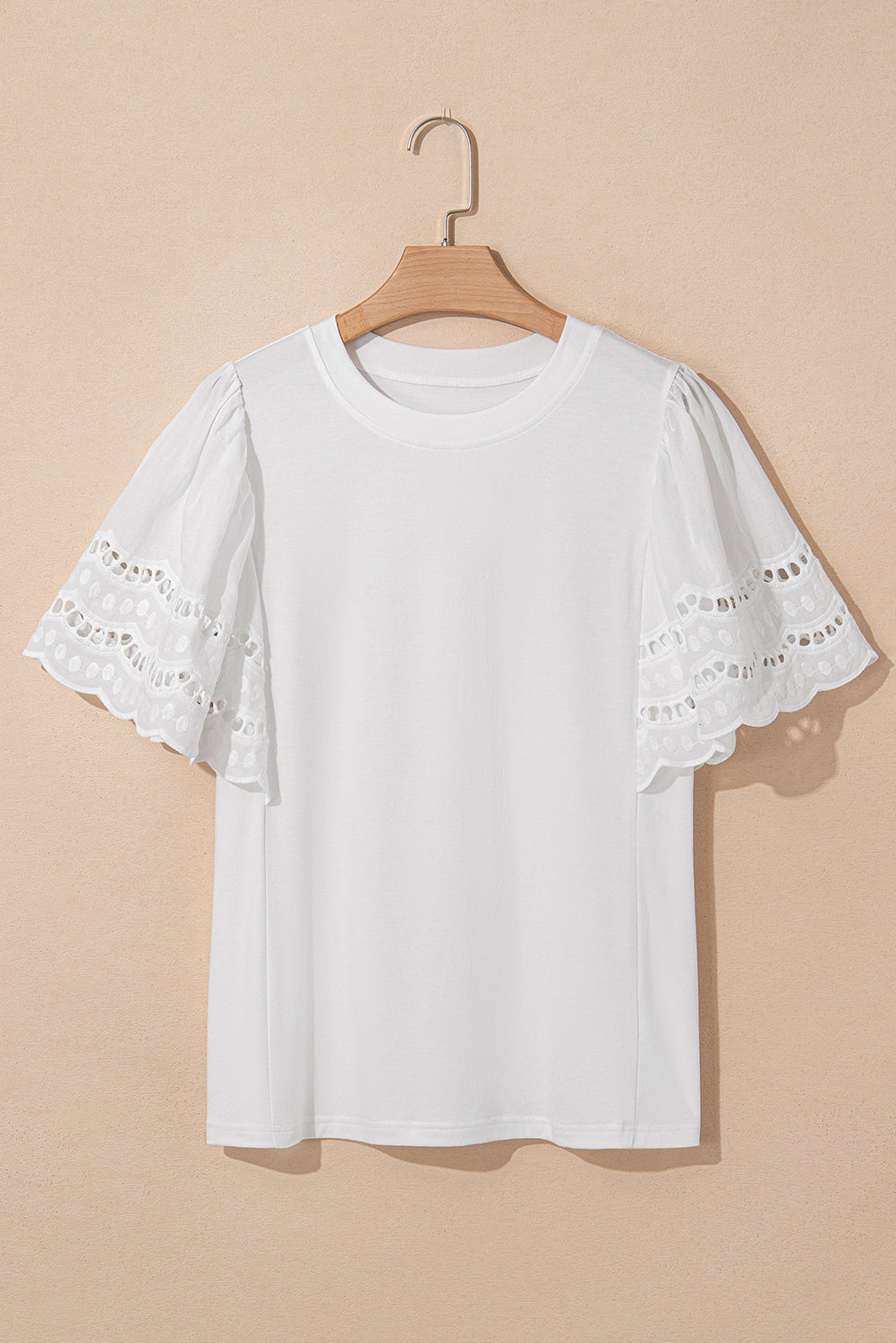 Giana Embroidered Short Sleeve O Neck Top