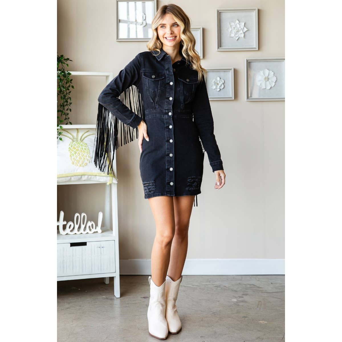 Fringe Western Mini Dress