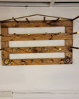 9 Cowboy Hat Rack | Cowboy Hat Holder | Rustic Western Hat Display | Handcrafted Wooden Organizer | Space-Saving Home Decor | Made in USA