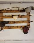 9 Cowboy Hat Rack | Cowboy Hat Holder | Rustic Western Hat Display | Handcrafted Wooden Organizer | Space-Saving Home Decor | Made in USA