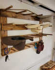 9 Cowboy Hat Rack | Cowboy Hat Holder | Rustic Western Hat Display | Handcrafted Wooden Organizer | Space-Saving Home Decor | Made in USA