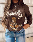 Western Howdy Boot Sweater