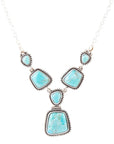 Earth and Sky Blue Turquoise Sterling Silver Necklace