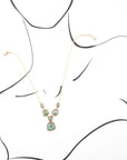 Earth and Sky Blue Turquoise Golden Necklace