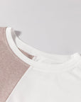 Colorblock Long Sleeve Crew Neck Top
