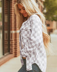 Rebecca Checkerboard Flap Pocket Button Front Shacket