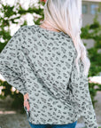Evelyn Print Stitching Loose Long Sleeve Top