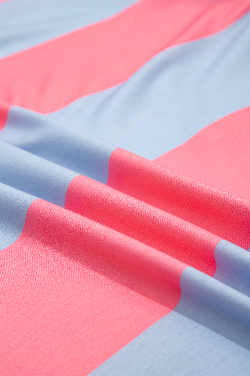 Blue Stripe Colorblock Patchwork Zip up Plus Size Pullover