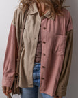 Abigail Block Chest Corduroy Shacket
