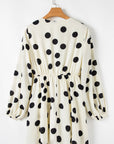 Kataleya Polka Dot Puff Sleeve Mini Dress