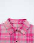 Plaid Button-Up Long Sleeve Pocketed Shirt