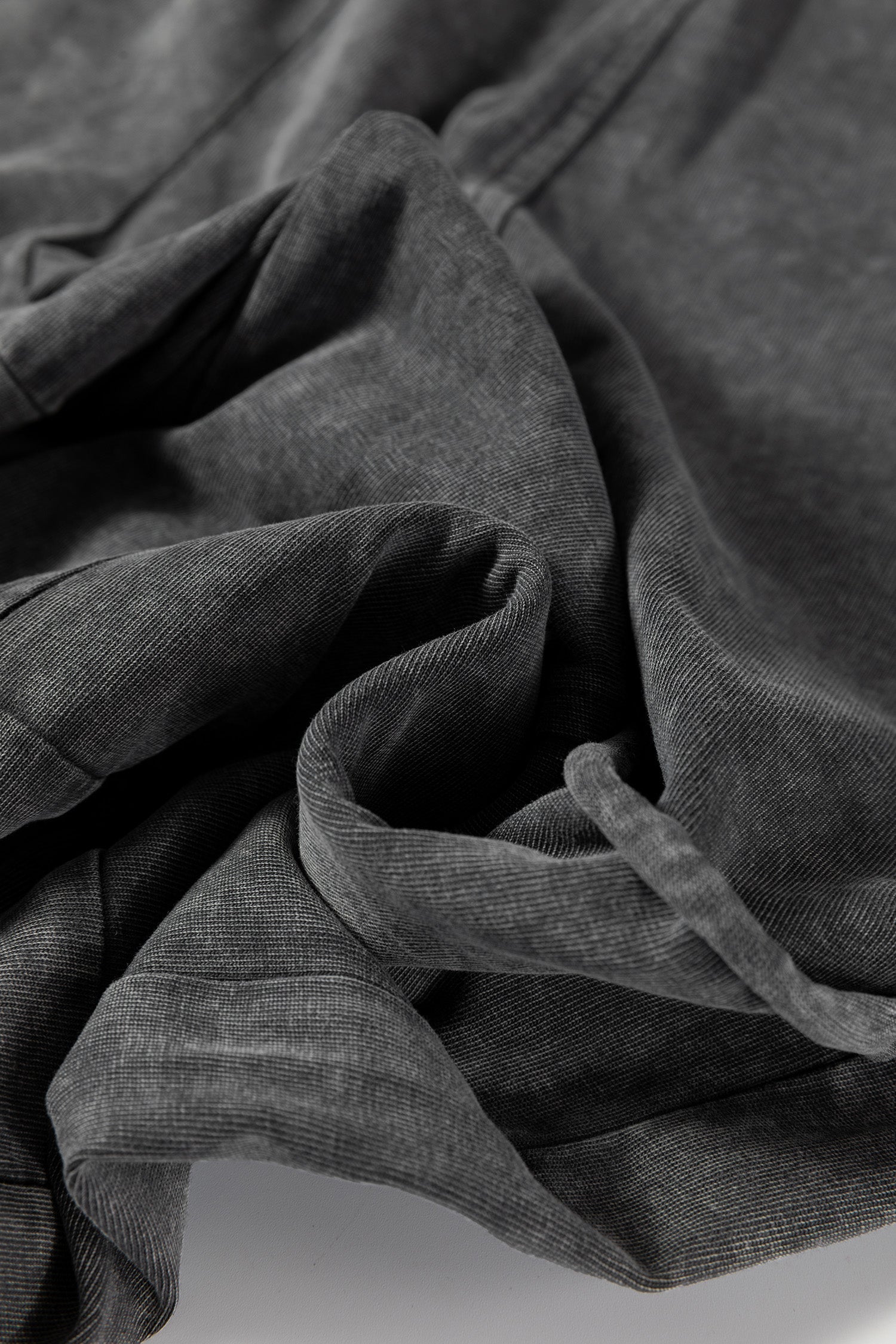 Mineral Wash High Waist Raw Hem Pants