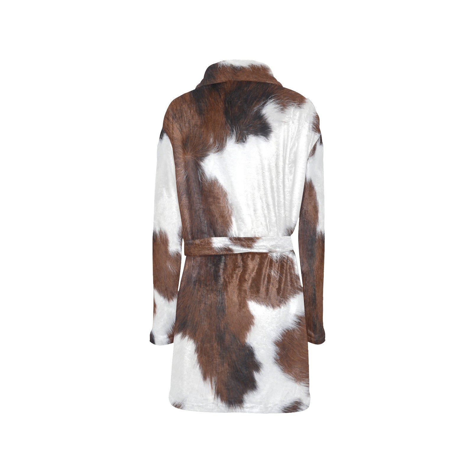 Cowhide Print Women&#39;s Western Bath Robe