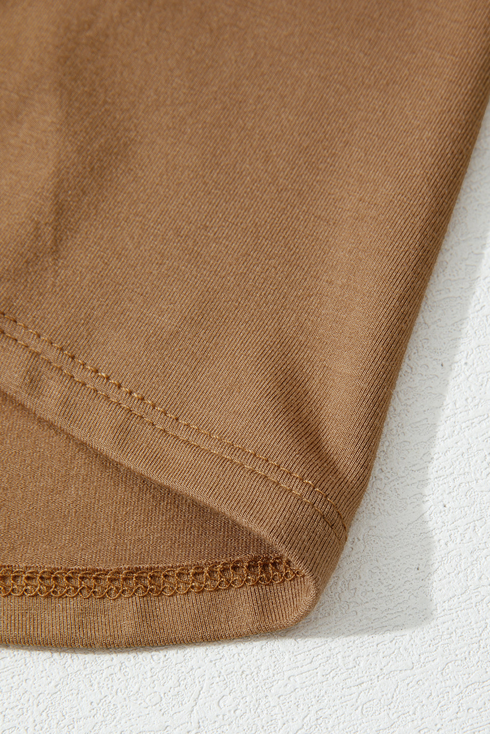 Solid Smocked Split V-Neck Buttoned Blouse