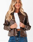 Mila Drawstring Hem Leather Jacket