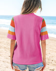 Marianna Eyelet Casual Sweater Top