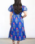 Blue Ruffle Hem Country Dress